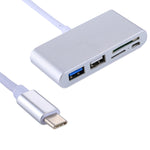 5 合 1 Micro SD + SD + USB 3.0 + USB 2.0 + Micro USB 埠轉 USB-C / Type-C OTG 組合讀卡器，適用平板、智慧型手機、電腦，5 合 1（銀色）、5 合 1（金色）