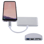5 合 1 Micro SD + SD + USB 3.0 + USB 2.0 + Micro USB 埠轉 USB-C / Type-C OTG 組合讀卡器，適用平板、智慧型手機、電腦，5 合 1（銀色）、5 合 1（金色）