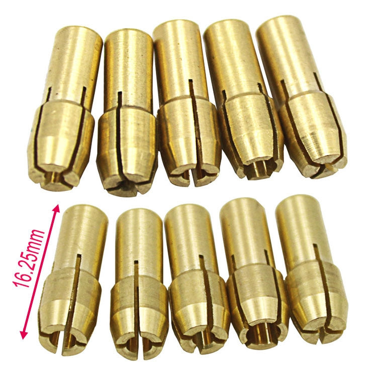 10 個三爪銅夾螺母 電動磨機配件，孔徑：2.2mm，孔徑：2.2mm