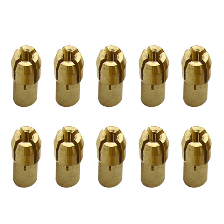 10 件三爪銅夾螺母用於電動磨配件，孔徑：2.0mm，孔徑：2.0mm