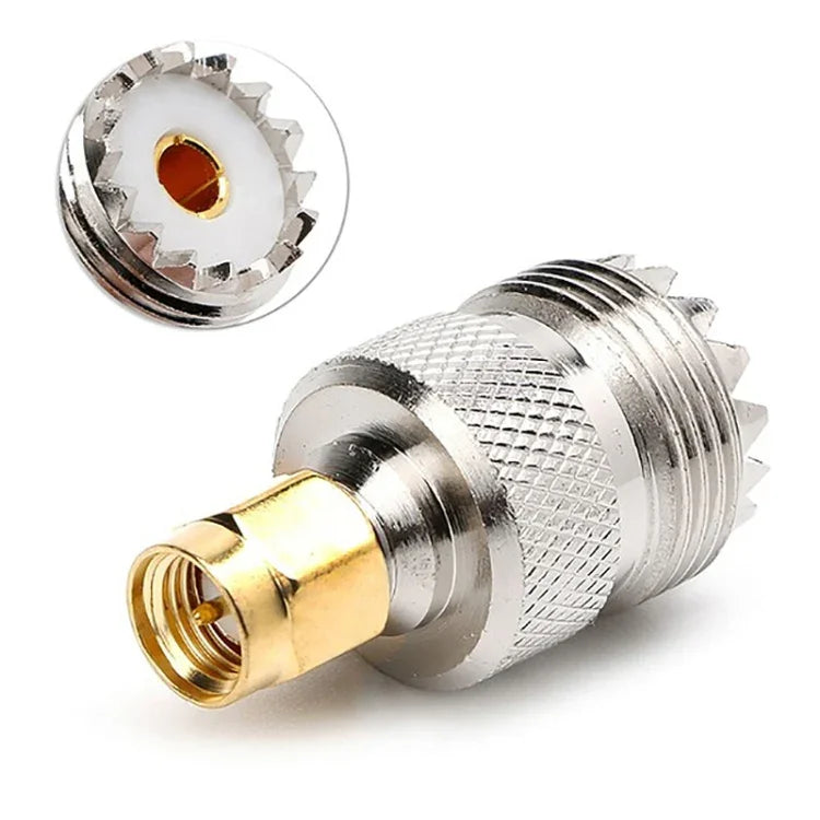 SMA 公頭轉 UHF 母頭射頻同軸連接器轉接器，公頭轉 UHF 母頭