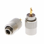 10 件 UHF 連接器插頭 PL-259 公頭焊接用於 RG8X 同軸電纜