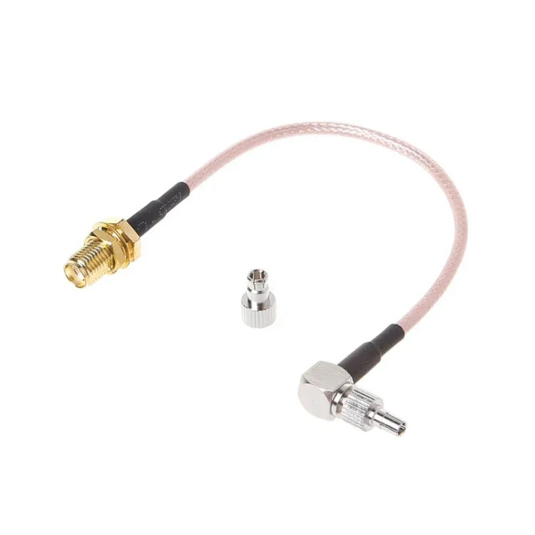 SMA 母頭轉 CRC9 / TS9 雙射頻同軸連接器 RG316 轉接線纜，長度：15cm