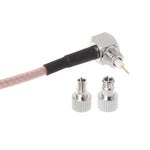 SMA 母頭轉 CRC9 / TS9 雙射頻同軸連接器 RG316 轉接線纜，長度：15cm