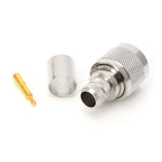 1 套 N 型公頭射頻連接器同軸轉接器，適用於 LMR400 RG8 電纜