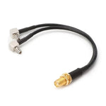 RG174 SMA 母頭轉 2 x TS9 公頭連接線延長，長度：15cm，SMA 母頭轉 2 x TS9 公頭 15cm