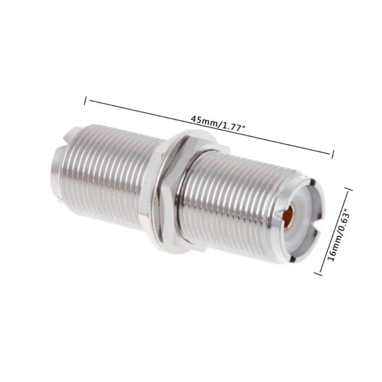 UHFKKY UHF 母頭轉母頭連接器轉接頭，延長版本