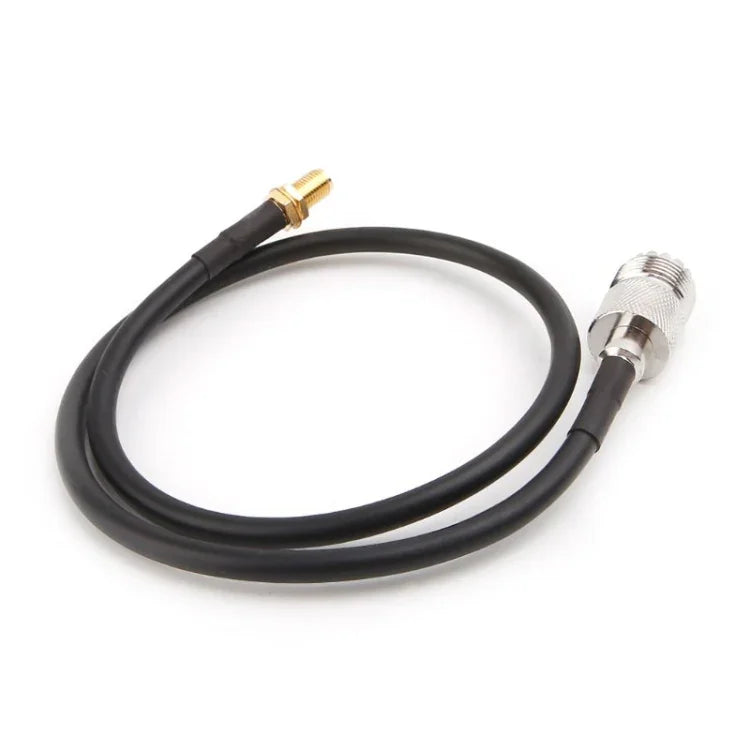 SMA 母頭轉 UHF SO239 PL259 母頭 RG58 豬尾電纜，長度：50cm