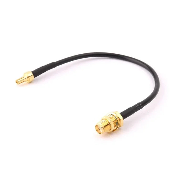 RG174 CRC9 公頭直通轉 SMA 母頭連接線延長，長度：15cm