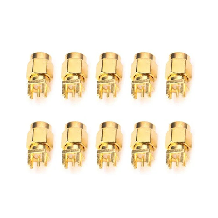 10 個 1.6mm SMA 母頭插座 PCB 夾裝射頻連接器