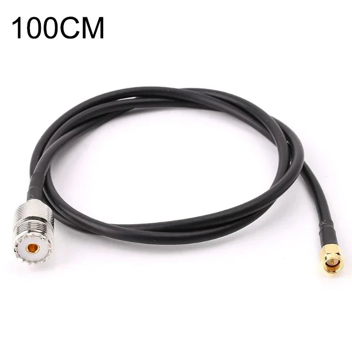 RG58 UHF 母頭轉 SMA 公頭連接線，長度：100cm，長度：100cm