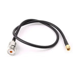 RG58 UHF 母頭轉 SMA 公頭連接電纜，長度：50公分，長度：50公分