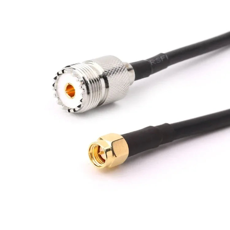 RG58 UHF 母頭轉 SMA 公頭連接線，長度：100cm，長度：100cm