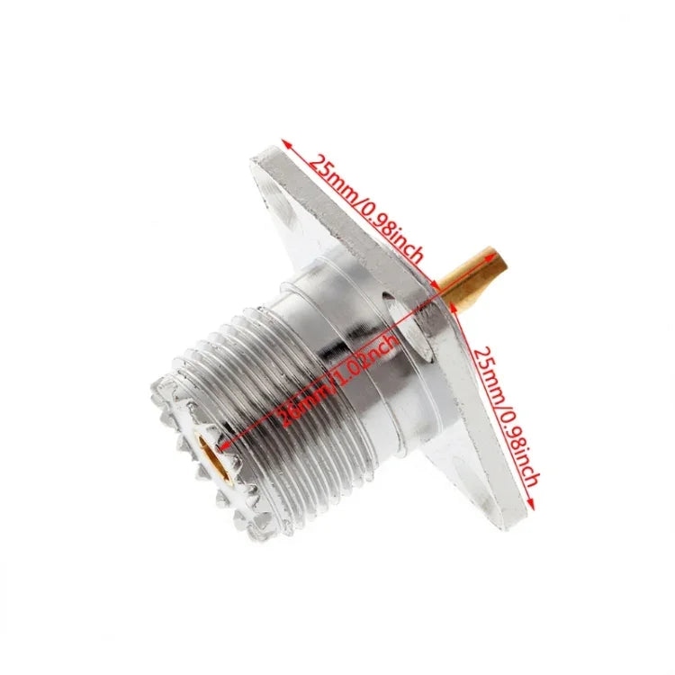 UHF 母頭 SO239 面板機箱安裝法蘭蓋轉接頭
