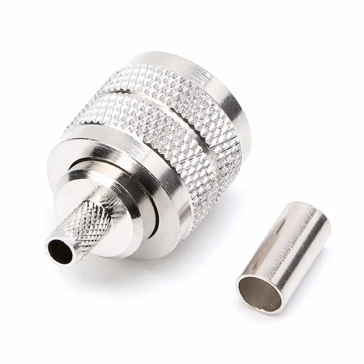10 個 UHF 公頭 PL259 插頭壓接連接器轉接器 適用於 RG58 RG142 / 3D-FB