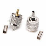10 個 UHF 公頭 PL259 插頭壓接連接器轉接器 適用於 RG58 RG142 / 3D-FB