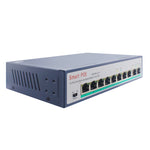ESCAM POE 8+2 10埠快速乙太網路交換器 8埠POE 10/100M 120W網路交換器，傳輸距離：150m，10埠