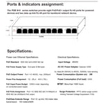 ESCAM POE 8+2 10埠快速乙太網路交換器 8埠POE 10/100M 120W網路交換器，傳輸距離：150m，10埠