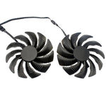 1對88毫米4針電腦顯卡散熱風扇，適用技嘉GeForce GTX1060 1070 GTX1050ti GTX960 RX570 RX470