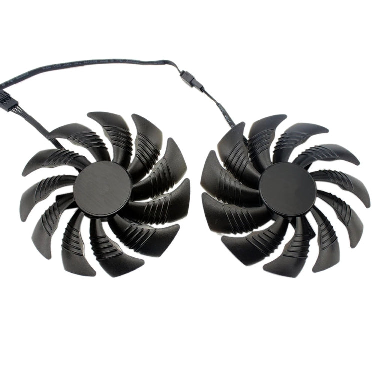 1對88毫米4針電腦顯卡散熱風扇，適用技嘉GeForce GTX1060 1070 GTX1050ti GTX960 RX570 RX470