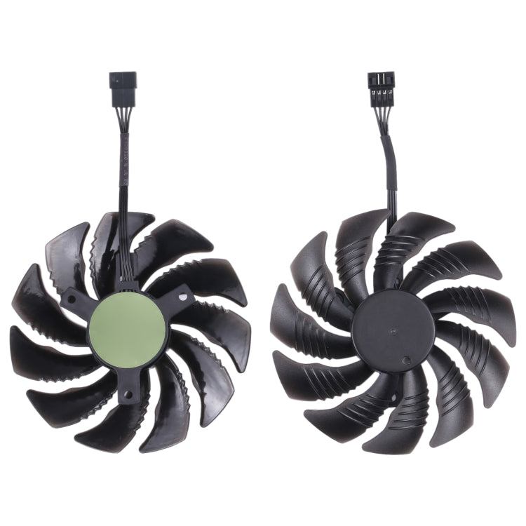 1對88毫米4針電腦顯卡散熱風扇，適用技嘉GeForce GTX1060 1070 GTX1050ti GTX960 RX570 RX470