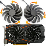 1對88毫米4針電腦顯卡散熱風扇，適用技嘉GeForce GTX1060 1070 GTX1050ti GTX960 RX570 RX470