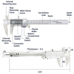 0-150mm LCD數位卡尺電子數位游標卡尺，0-150mm（銀色）