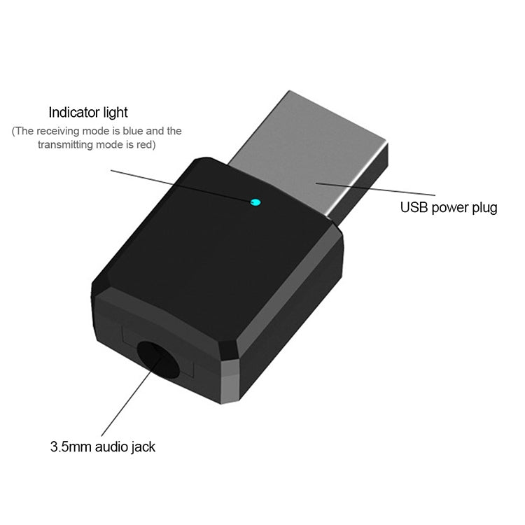 藍牙5.0 音頻接收器 USB 藍牙適配器 藍牙發射器 支援 Win8/10，ZF169