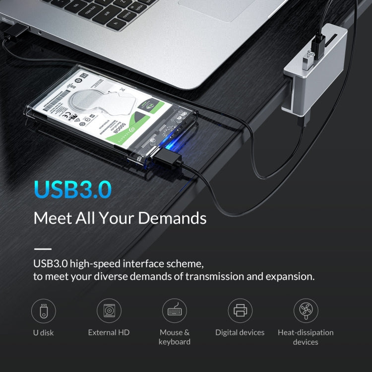 ORICO MH2AC-U3 夾式2埠USB3.0集線器 帶SD卡讀卡器