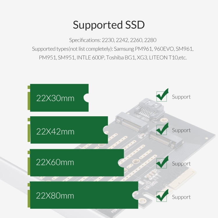 ORICO PDM2 M.2 NVME 轉 PCI-E 3.0 X4 擴充卡
