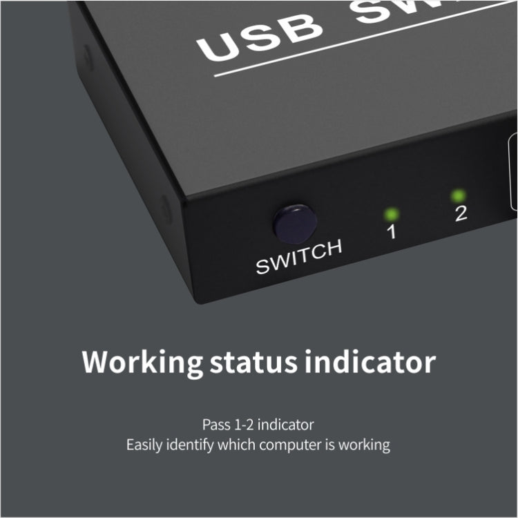 2x4 USB 切換器 2 埠電腦共享 4 台設備用於印表機鍵盤滑鼠顯示器，2x4 USB 切換器