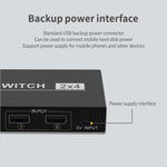 2x4 USB 切換器 2 埠電腦共享 4 台設備用於印表機鍵盤滑鼠顯示器，2x4 USB 切換器
