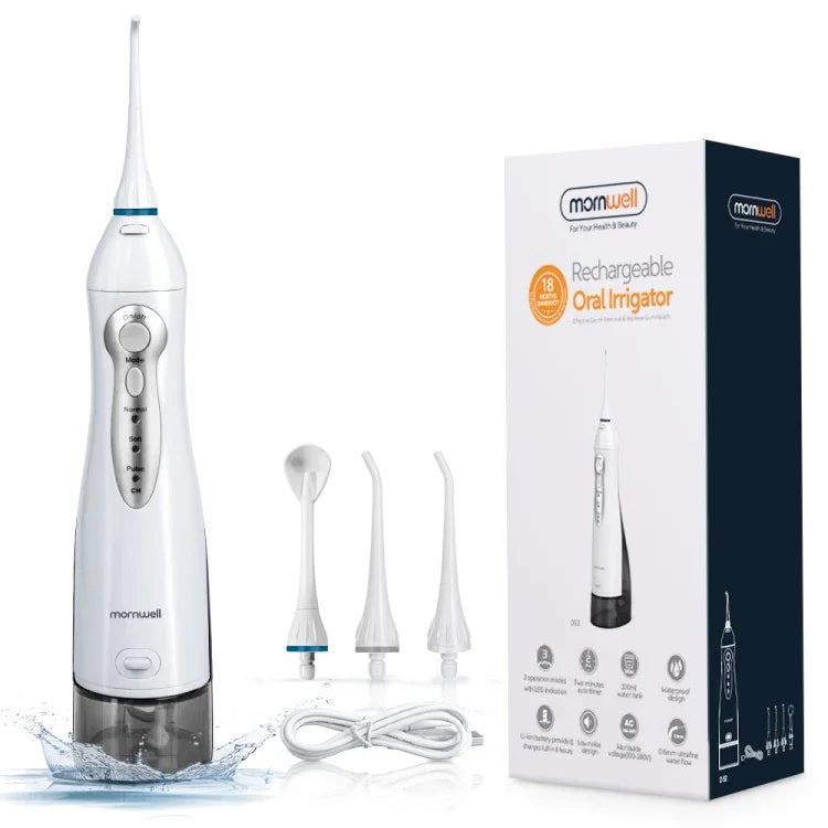 Mornwell D52 USB充電式水牙線機 IPX7防水口腔沖洗器，D52