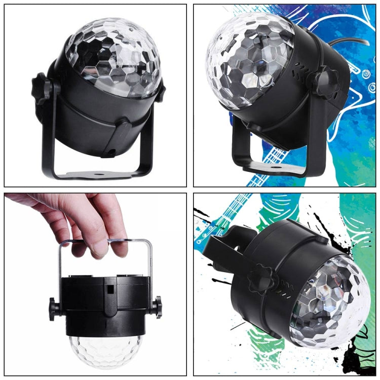 YouOKLight YK2278 3W 聲控派對 DJ 燈光 RBG 迪斯可球頻閃燈 舞台帕燈 7 模式，無遙控器