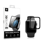 2片裝 mocolo 0.33mm 9H 3D 圓邊鋼化玻璃膜，適用於 Apple Watch Series 3 38mm，Apple Watch Series 3 40mm，Apple Watch Series 4 42mm，Apple Watch Series 4 44mm