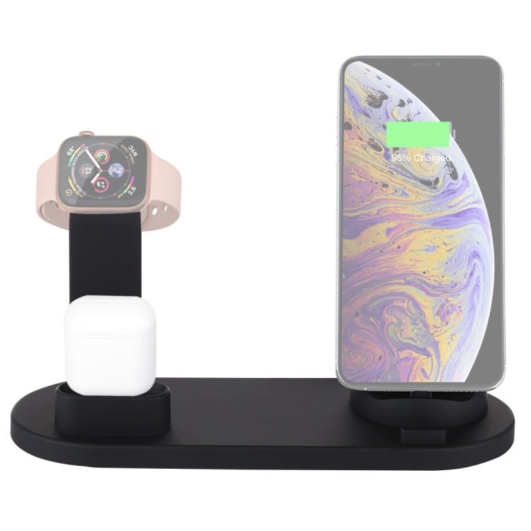 HQ-UD15可旋轉無線充電底座，帶手機/iWatch/AirPods支架（銀色），銀色（含無線充電），無無線充電白色，無無線充電黑色，白色（含無線充電）