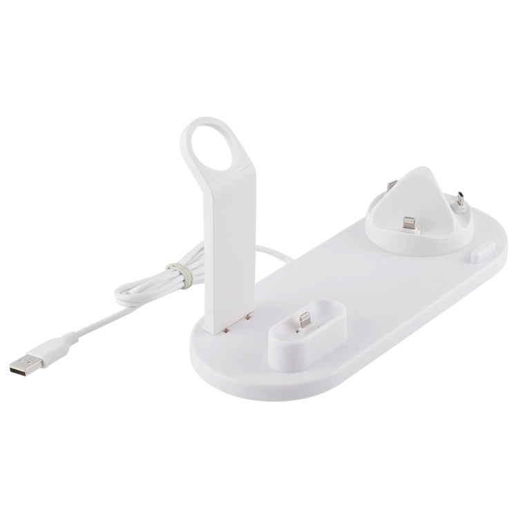 HQ-UD15可旋轉無線充電底座，帶手機/iWatch/AirPods支架（銀色），銀色（含無線充電），無無線充電白色，無無線充電黑色，白色（含無線充電）