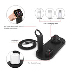 HQ-UD15可旋轉無線充電底座，帶手機/iWatch/AirPods支架（銀色），銀色（含無線充電），無無線充電白色，無無線充電黑色，白色（含無線充電）