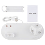 HQ-UD15可旋轉無線充電底座，帶手機/iWatch/AirPods支架（銀色），銀色（含無線充電），無無線充電白色，無無線充電黑色，白色（含無線充電）