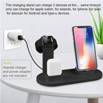 HQ-UD15可旋轉無線充電底座，帶手機/iWatch/AirPods支架（銀色），銀色（含無線充電），無無線充電白色，無無線充電黑色，白色（含無線充電）