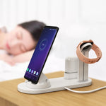HQ-UD15可旋轉無線充電底座，帶手機/iWatch/AirPods支架（銀色），銀色（含無線充電），無無線充電白色，無無線充電黑色，白色（含無線充電）
