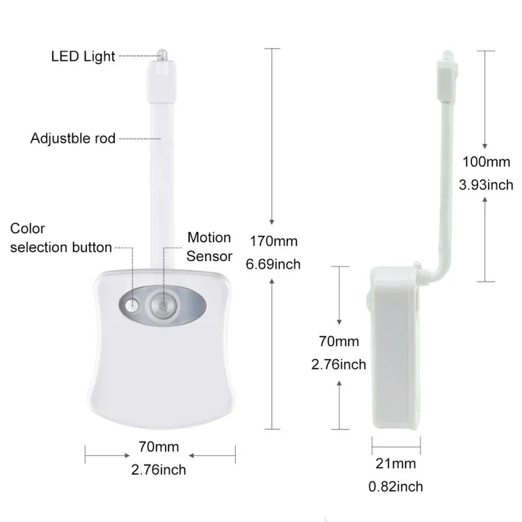 YouOKLight感應式馬桶夜燈，LED馬桶燈浴室洗手間用
