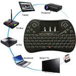I8 Max 2.4GHz 迷你無線鍵盤，附觸控板，可充電飛鼠智慧遊戲 7 色背光