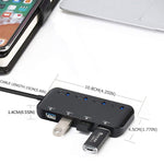 超高速 USB3.0 四埠集線器附開關，USB 3.0