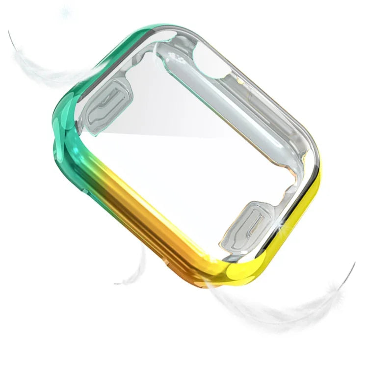 適用於 Apple Watch Series 4/5/6 & Watch SE 1/2/3 44mm 漸層全包 TPU 保護殼，適用於 Apple Watch Series 5 & 4 44mm