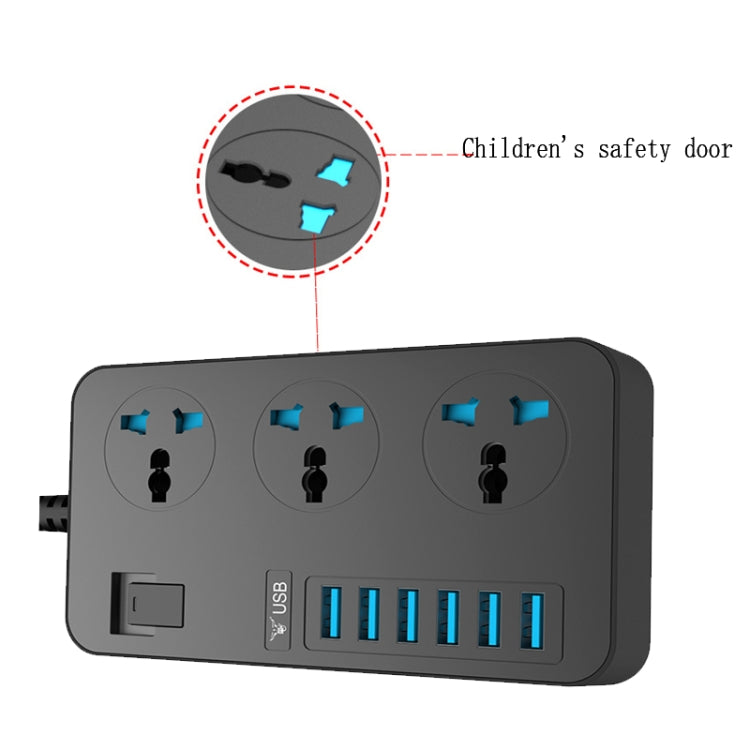 T09 3000W 高功率多功能插入式三孔國際通用插座 + 6 USB 智能充電，歐規插頭，美規插頭，英規插頭