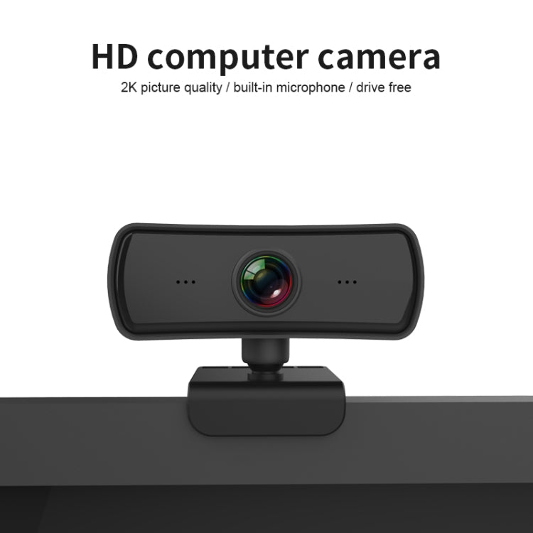 C3 400 萬像素 2K 解析度自動對焦高清 1080P 網路攝影機 360 度旋轉 適用直播視訊會議工作含麥克風 USB 免驅動，C3
