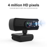 C3 400 萬像素 2K 解析度自動對焦高清 1080P 網路攝影機 360 度旋轉 適用直播視訊會議工作含麥克風 USB 免驅動，C3