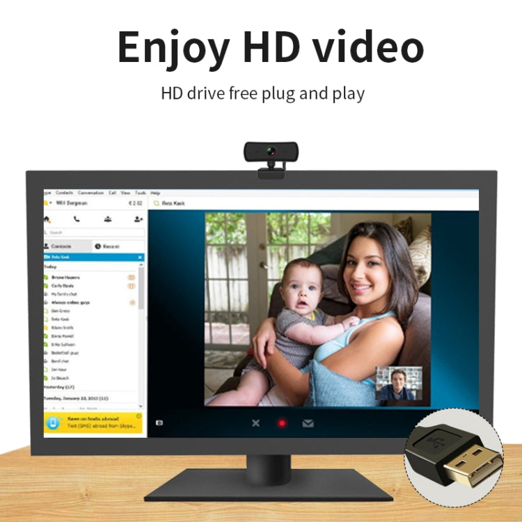 C3 400 萬像素 2K 解析度自動對焦高清 1080P 網路攝影機 360 度旋轉 適用直播視訊會議工作含麥克風 USB 免驅動，C3