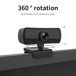 C3 400 萬像素 2K 解析度自動對焦高清 1080P 網路攝影機 360 度旋轉 適用直播視訊會議工作含麥克風 USB 免驅動，C3